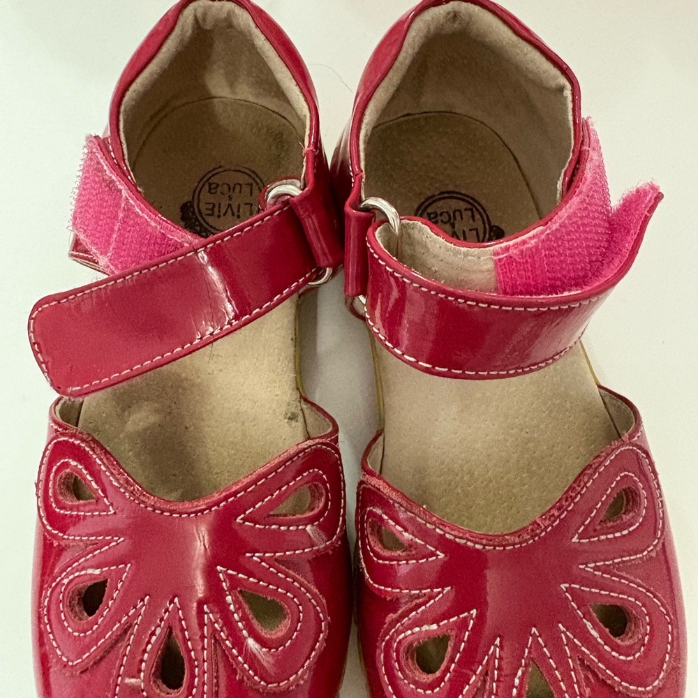 Livie and Luca Red Cutout Mary Jane Shoes